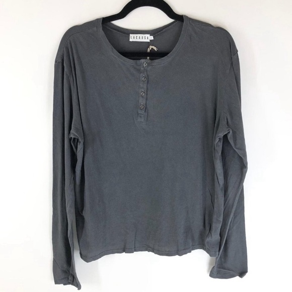 Lacausa Vintage Henley Womens Top Cotton Long Sleeve
Gray Size S - Picture 2 of 3